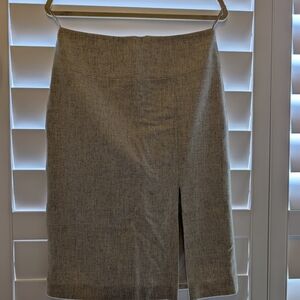Banana Republic Gray Pencil Skirt with Slit for Work
